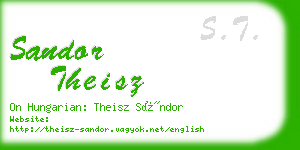 sandor theisz business card